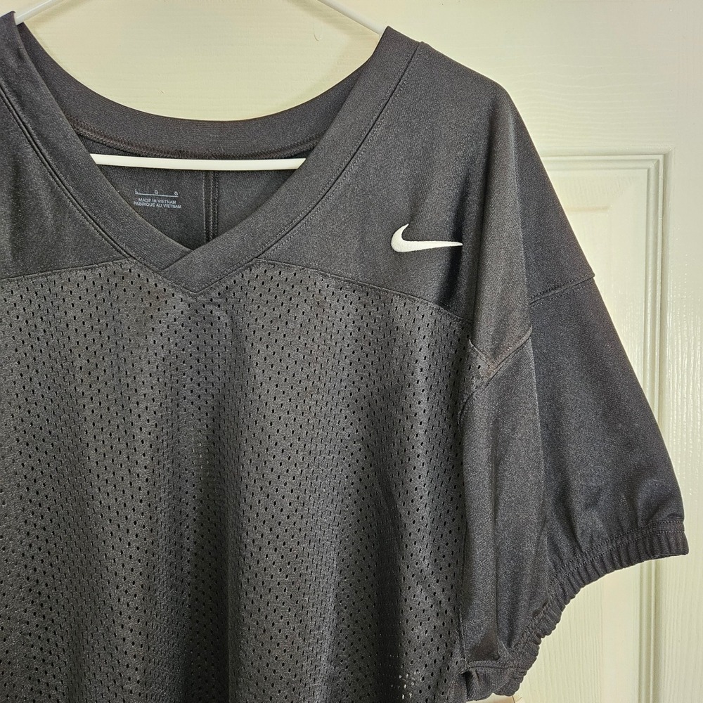 Nike Dri Fit Black Athletic Football Jersey Top Mens Size L